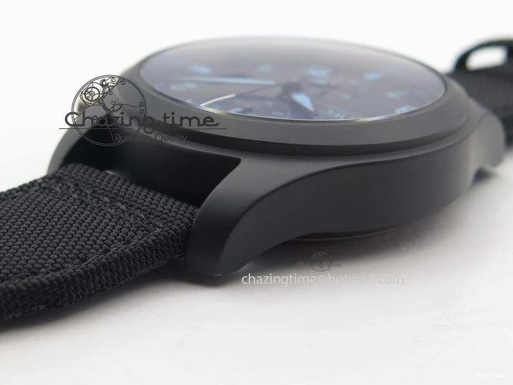 MIROTIME 0422 Comfortable Pilot Chrono IW388003 Real Ceramic ZF 1:1 Best Edition On Black Nylon Strap A 7322